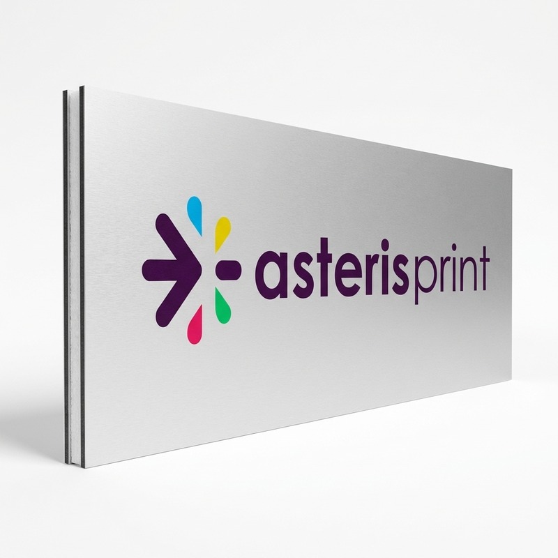 Panneau publicitaire dibond avec logo Asteris Print Maroc